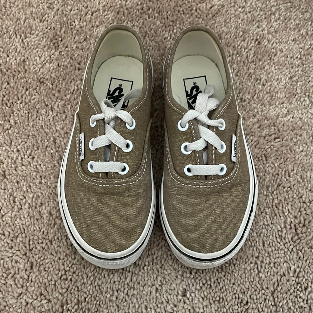 Tan classic low top vans 11.5 little kids